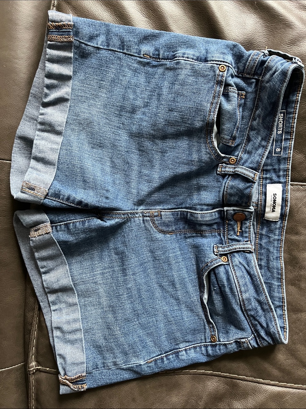 Sonoma Light Blue Rolled-Hem Denim Shorts